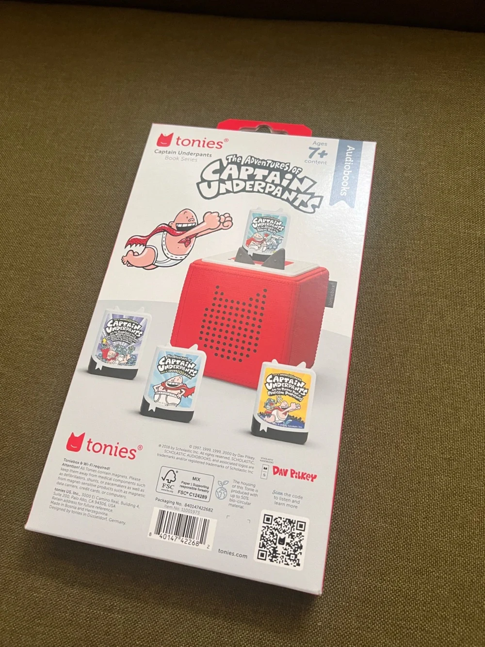 Tonies The Adventures of Captain Underpants Audio Set - for Toniebox 4 hours